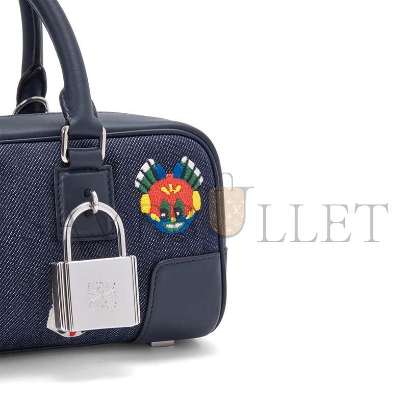 LOEWE CATS AMAZONA 23 CROPPED BAG IN EMBROIDERED DENIM A039N23X15-5100 (23*11*10cm)